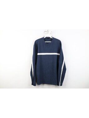 Vintage 90s Y2K Gap Mens Small Faded Striped Color Block Long Sleeve T-Shirt USA